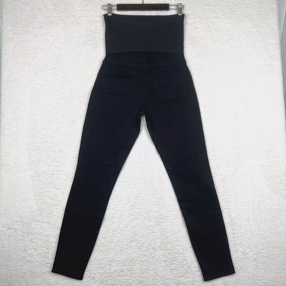 Signature Levis Maternity Jeans Medium  Black Denim  Skinny Stretch - Picture 3 of 7